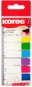 Samolepicí bloček KORES popisovací Index Strips na pravítku 45 x 12 mm, 8 x 15 lístků, mix barev  - Samolepicí bloček