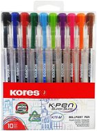 KORES K11 Pen M-1 mm – sada 10 farieb - Guľôčkové pero