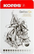 KORES Grafitos Stifte in Metallbox - 12er Set - Bleistift