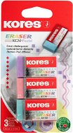 KORES KE30 40 x 21 x 10 mm, Farbmix pastellfarben - 3er-Set - Gummi