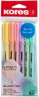 KORES K0 Pen Pastel, M-1 mm, pasztell színek - 6 darabos csomagban - Golyóstoll