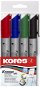KORES K-MARKER na flipcharty, guľatý hrot – sada 4 farieb - Popisovače