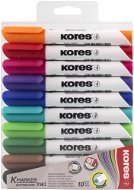 KORES K-MARKER táblamarker készlet, kerek hegy, 3 mm, 10 szín - Marker