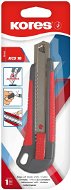 KORES KCS 18 mm, kovová koľajnica, soft grip úchop sivo-červený - Odlamovací nôž