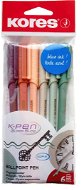 Ballpoint Pen KORES K0 Pen Vintage Style, M-1 mm, mix barev - balení 6 ks - Kuličkové pero