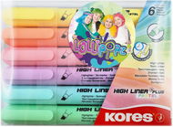 KORES High Liner Plus Pastel LOLLIPOPZ - sada 6 barev - Zvýrazňovač