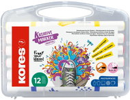 KORES Kreative Marker acrylic, double-sided tip 2 in 1 (brush and conical) - set of 12 colours in ca - Markers