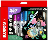 KORES Kreative Marker Selection, akrylové, 12 barev - Filctoll készlet