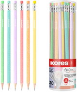 KORES Grafitos Style Pastel, HB, trojhranná - balení 30 ks - Pencil