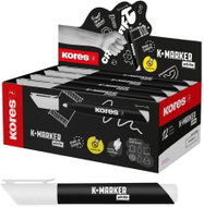 KORES K-Marker White, kulatý hrot, bílé - balení 12 ks - Markers