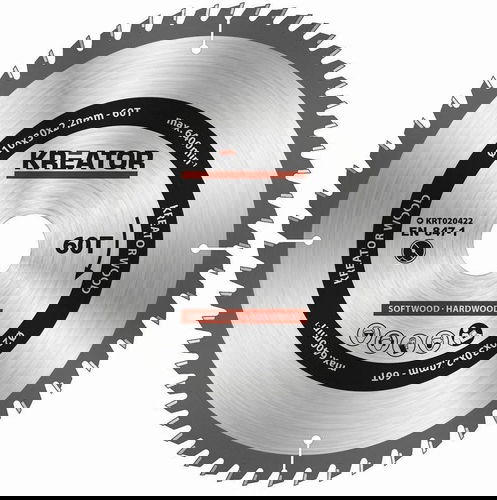 KREATOR Pilový kotouč na dřevo 210mm 60T KRT020422 - Pilový kotouč - Hlavní obrázek