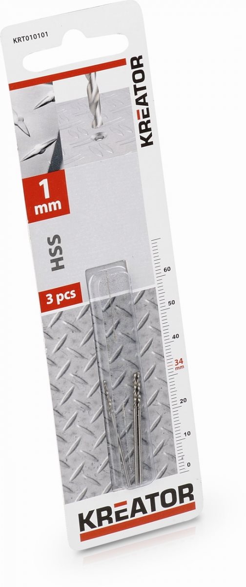 Kreator 1 mm fúrószár fémhez HSS