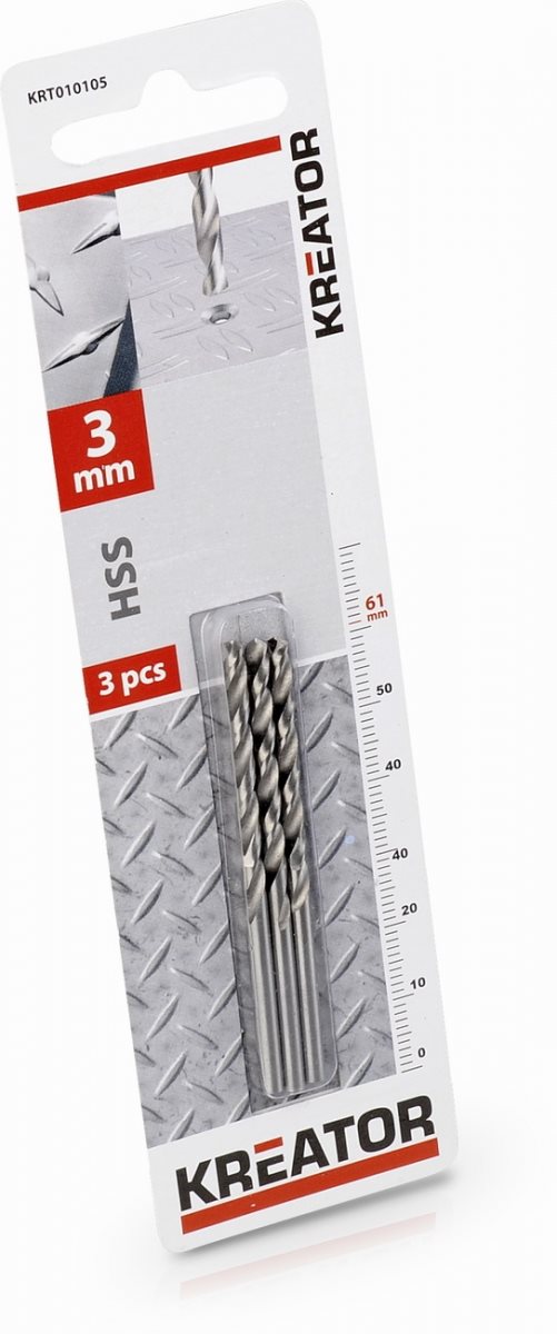 Kreator fémfúrószár 3 mm HSS