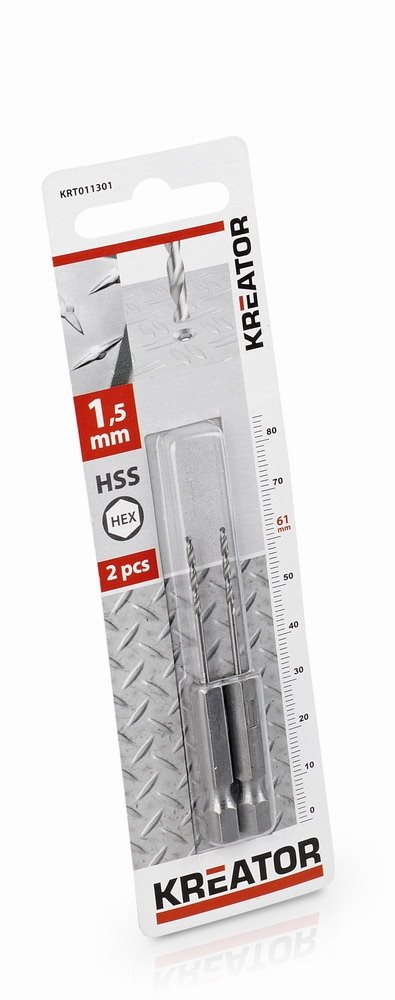 Kreator Fémfúrószár HEX 1,5mm HSS
