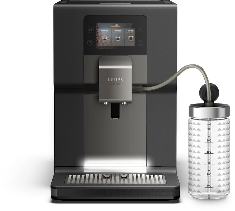 KRUPS EA875U10 Intuition Preference+ Grey tejtartállyal