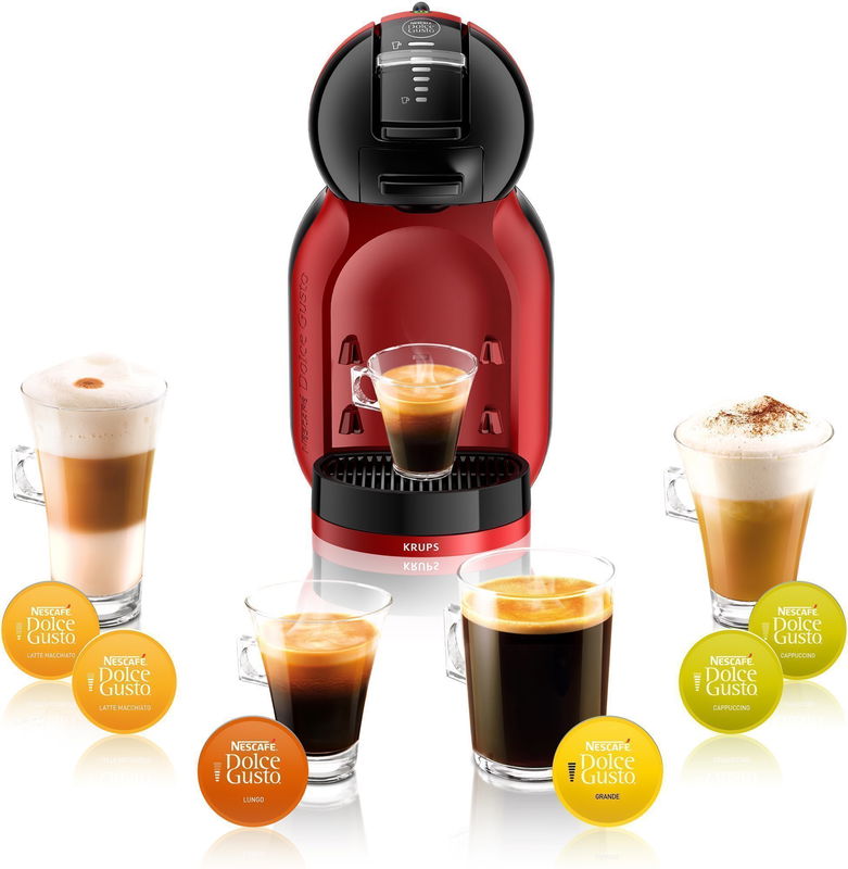 KRUPS KP123H10 Nescafé Dolce Gusto Mini Me, piros/fekete