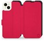 Mobiwear Soft Touch flip pro Apple iPhone 15 Plus - Rudé & Černé - Phone Case