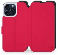 Mobiwear Soft Touch flip na Apple iPhone 15 Pro Max - Červené & Čierne - Puzdro na mobil