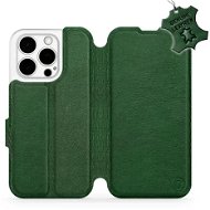 Kožené Mobiwear flip pro Apple iPhone 15 Pro - Zelené - L_GRS - Phone Case