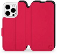 Mobiwear Soft Touch flip na Apple iPhone 15 Pro - Červené & Čierne - Puzdro na mobil