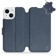 Kožené Mobiwear flip pro Apple iPhone 15 - Modré - L_NBS - Phone Case