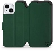 Mobiwear Soft Touch flip pro Apple iPhone 15 - Zelené & Černé - Phone Case