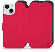 Mobiwear Soft Touch flip pro Apple iPhone 15 - Rudé & Černé - Phone Case