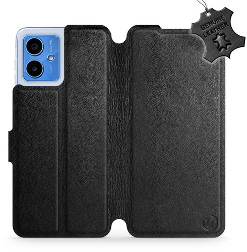 Kožené Mobiwear flip pro Motorola Moto G14 - Černé - L_BLS - Phone Case - Main image