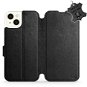 Kožené Mobiwear flip na Apple iPhone 15 Plus - Čierne - L_BLS - Puzdro na mobil