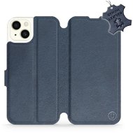 Kožené Mobiwear flip pro Apple iPhone 15 Plus - Modré - L_NBS - Phone Case