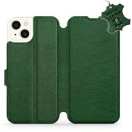 Kožené Mobiwear flip pro Apple iPhone 15 Plus - Zelené - L_GRS - Phone Case