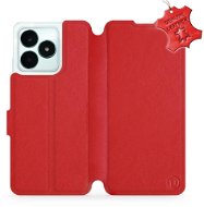 Kožené Mobiwear flip pro Realme C51 - Červené - L_RDS - Phone Case