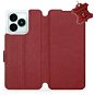 Kožené Mobiwear flip pro Realme C51 - Tmavě červené - L_DRS - Phone Case