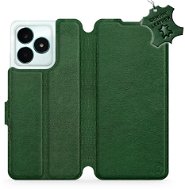 Kožené Mobiwear flip pro Realme C51 - Zelené - L_GRS - Phone Case