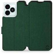 Mobiwear Soft Touch flip pro Realme C51 - Zelené & Černé - Phone Case