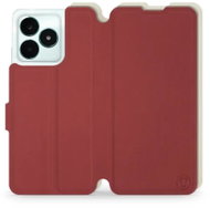 Mobiwear Soft Touch flip pro Realme C51 - Cihlové & Béžové - Phone Case