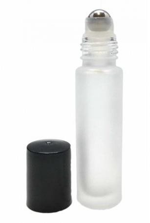EKOKOZA Roll on, frosted 10ml, black cap - Cosmetic Container - Main image