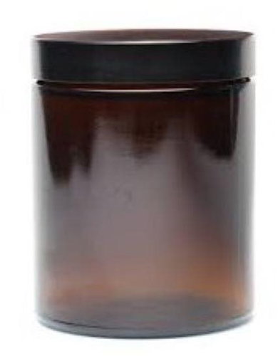 EKOKOZA Brown glass, black lid, volume 180ml - Cosmetic Container - Main image