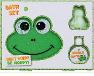 ACCENTRA Happy Animals set koupelový s houbou žába - Cosmetic Gift Set