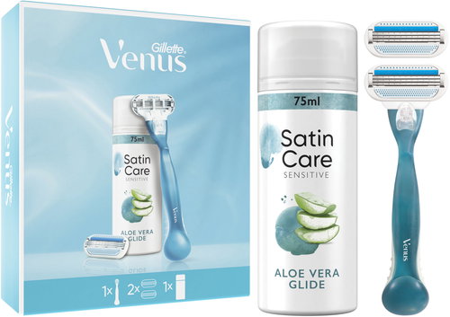 GILLETTE VENUS Satin Care Sensitive Alove Vera Glide 75 ml Main image GILLETTE VENUS Satin Care Sensitive Alove Vera Glide 75 ml - Gift Set - Main image