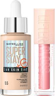 MAYBELLINE NEW YORK Super Stay Vitamin C Skin Tint 5.5 30 ml + Lifter Gloss 04 Silk 5,4 ml - Kosmetická sada