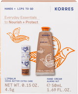 KORRES Almond Nut Hand Cream + Cocoa Butter LipBalm 50 ml - Cosmetic Gift Set