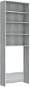 SHUMEE Skrinka nad práčku sivá sonoma 64 × 24 × 190 cm - Kúpeľňová skrinka