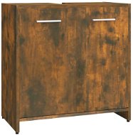 SHUMEE Koupelnová skříňka kouřový dub 60 × 33 × 60 cm kompozitní dřevo - Koupelnová skříňka