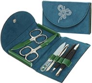  Premium Line manicure set with Swarovski crystals PL 216 electric blue  - Manicure Set