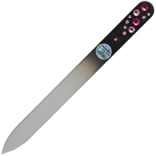  Dukas Glass Nail File with Swarovski crystals - Pink Rhinestones  - Nail File - Main image