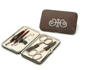 Premium Line Solingen Manicure Kit with Swarovski Crystals PL 125H brown - Manicure Set
