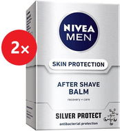 NIVEA Men After Shave Balm Silver Protect 2 x 100ml - Aftershave Balm