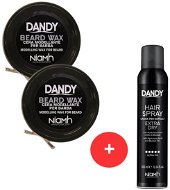 DANDY Beard Wax 2 x 50 ml + DANDY Extra Dry Fixing Hair Spray 300 ml - Vosk na vousy