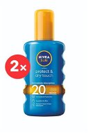NIVEA SUN Protect&Refresh spray SPF 20 2 × 200 ml - Napozó spray